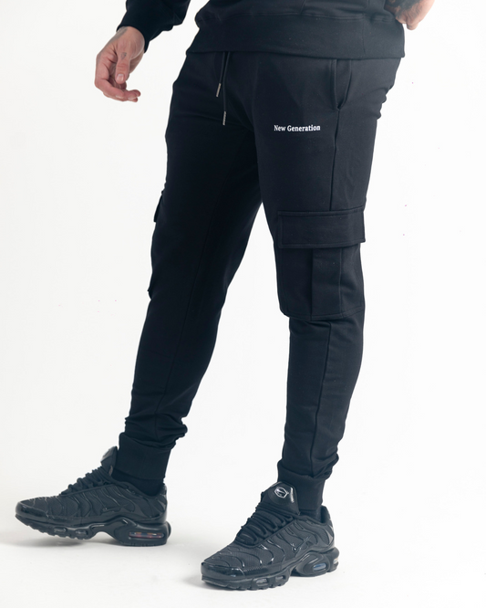 Gen 1 Cargo Tracksuit Bottoms Black
