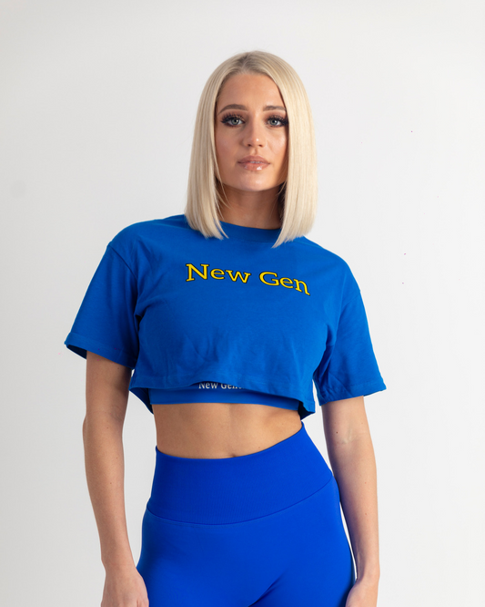 Gen 1 Cropped Oversized T-shirt Blue