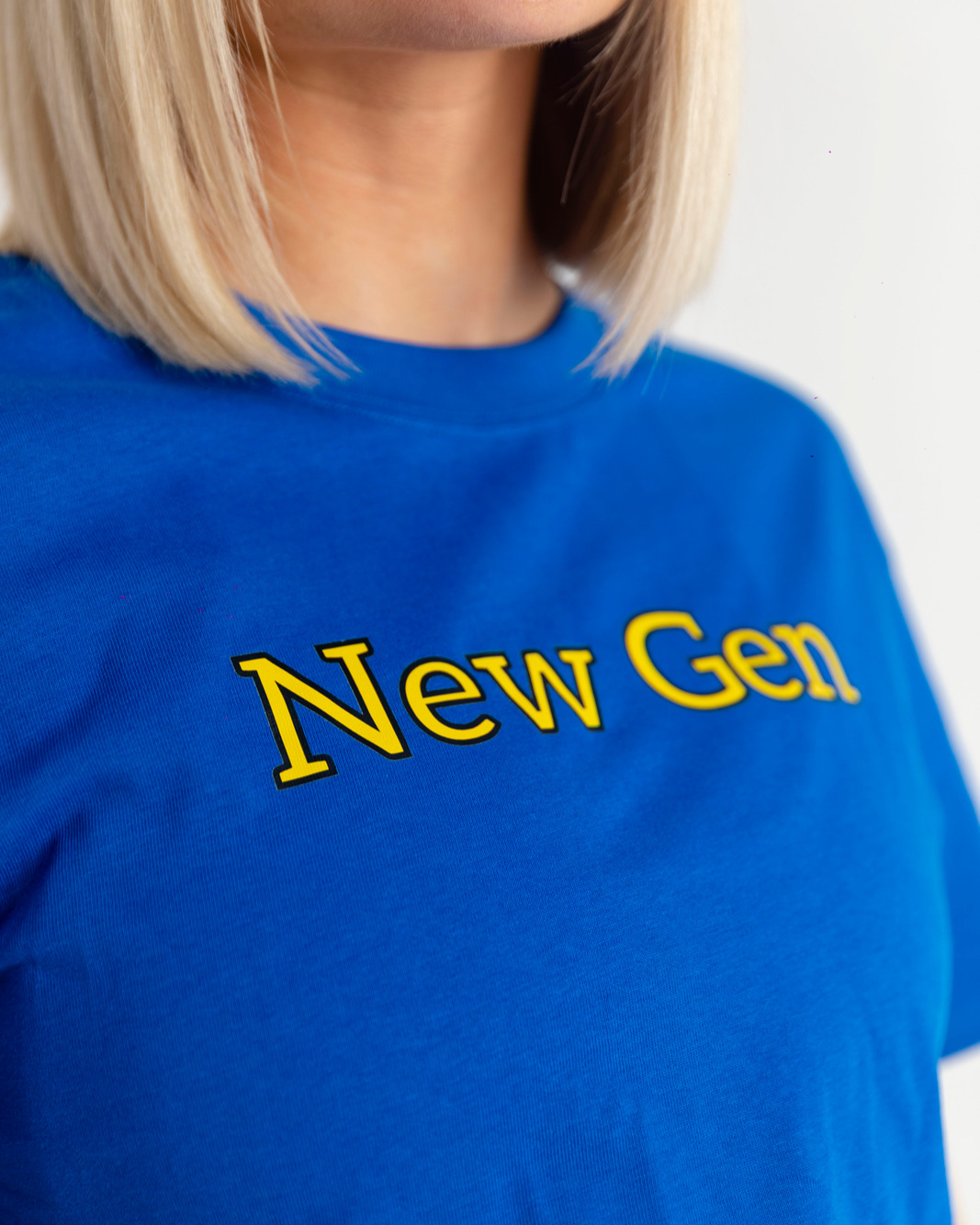 Gen 1 Cropped Oversized T-shirt Blue