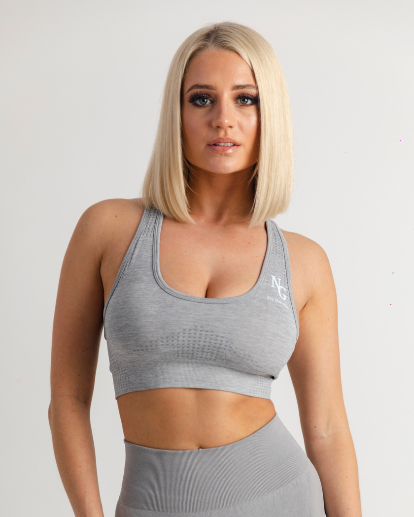 Generation 1 stone grey sports bra