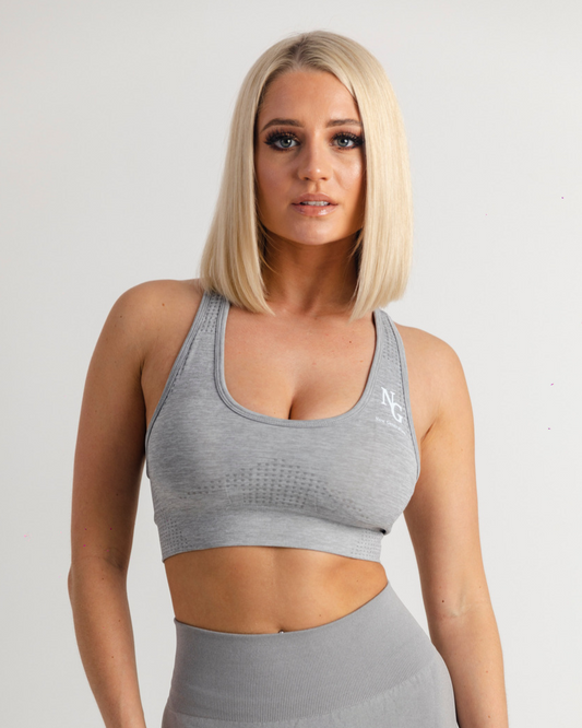 Generation 1 stone grey sports bra