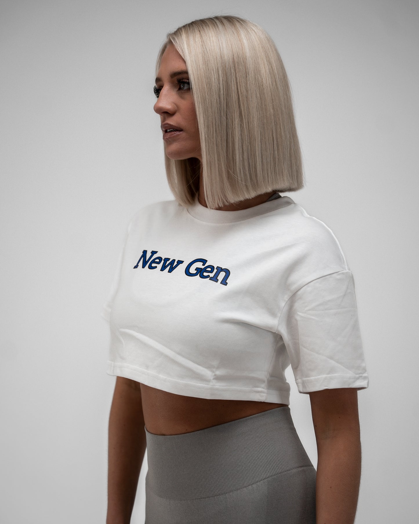 Gen 1 Cropped Oversized T-shirt White