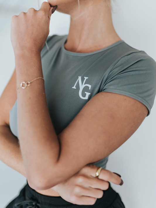 Ladies Gen 1 grey crop top
