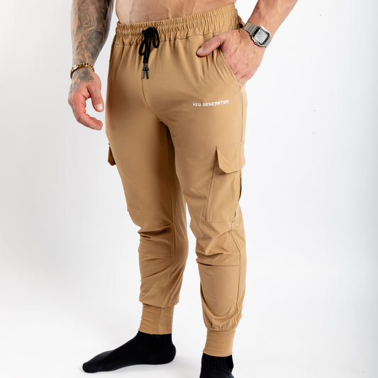 New Era Sand Beige Cargo Joggers