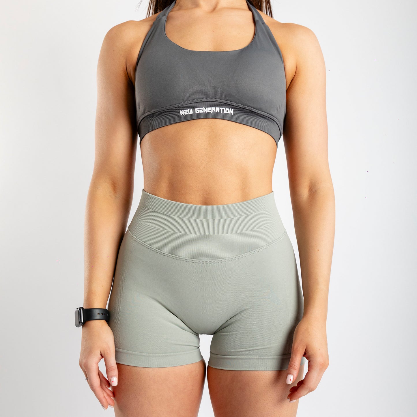 Sculpt Halter Neck Bra Slate Grey