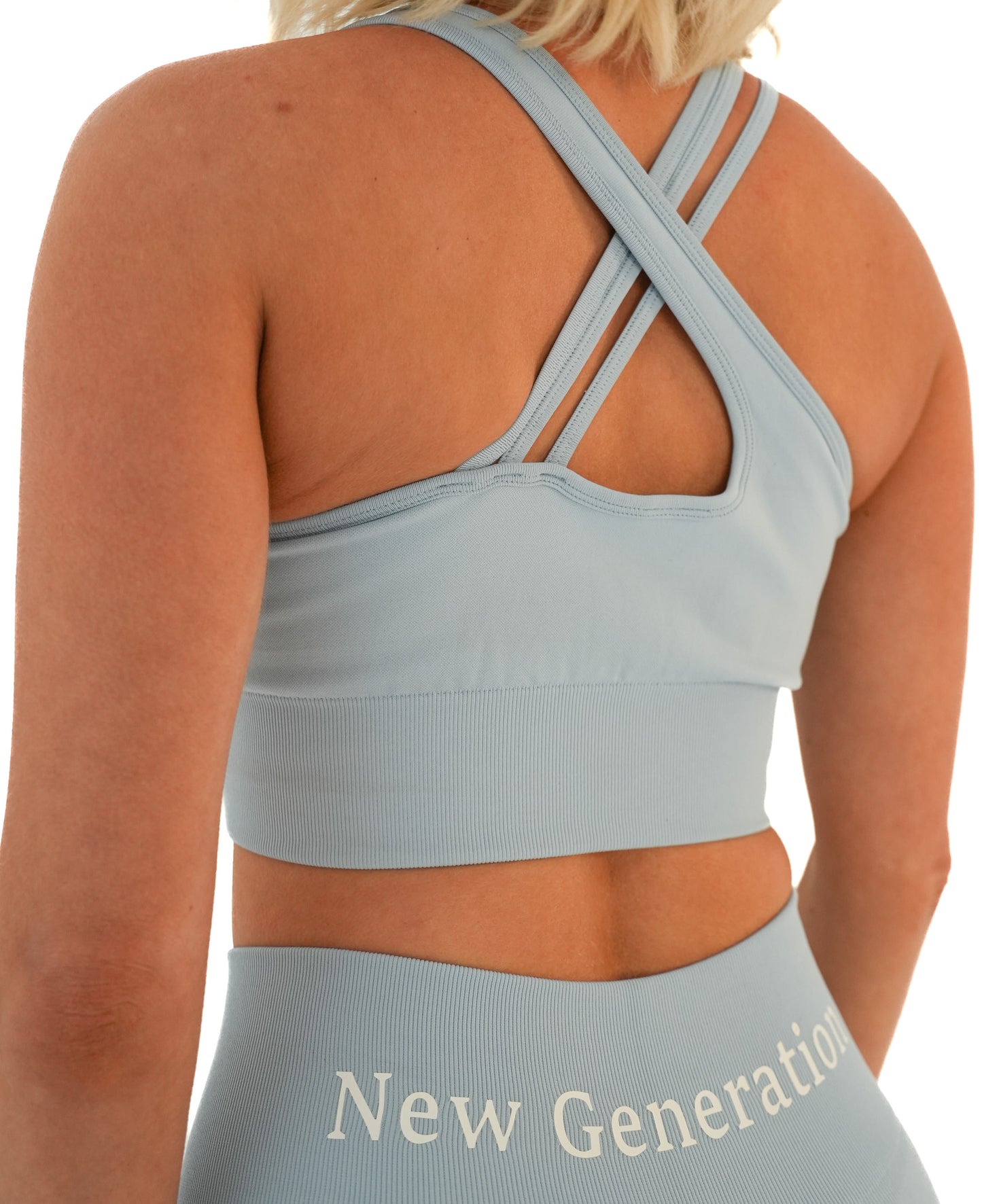 Gen 2 String back bra sky blue