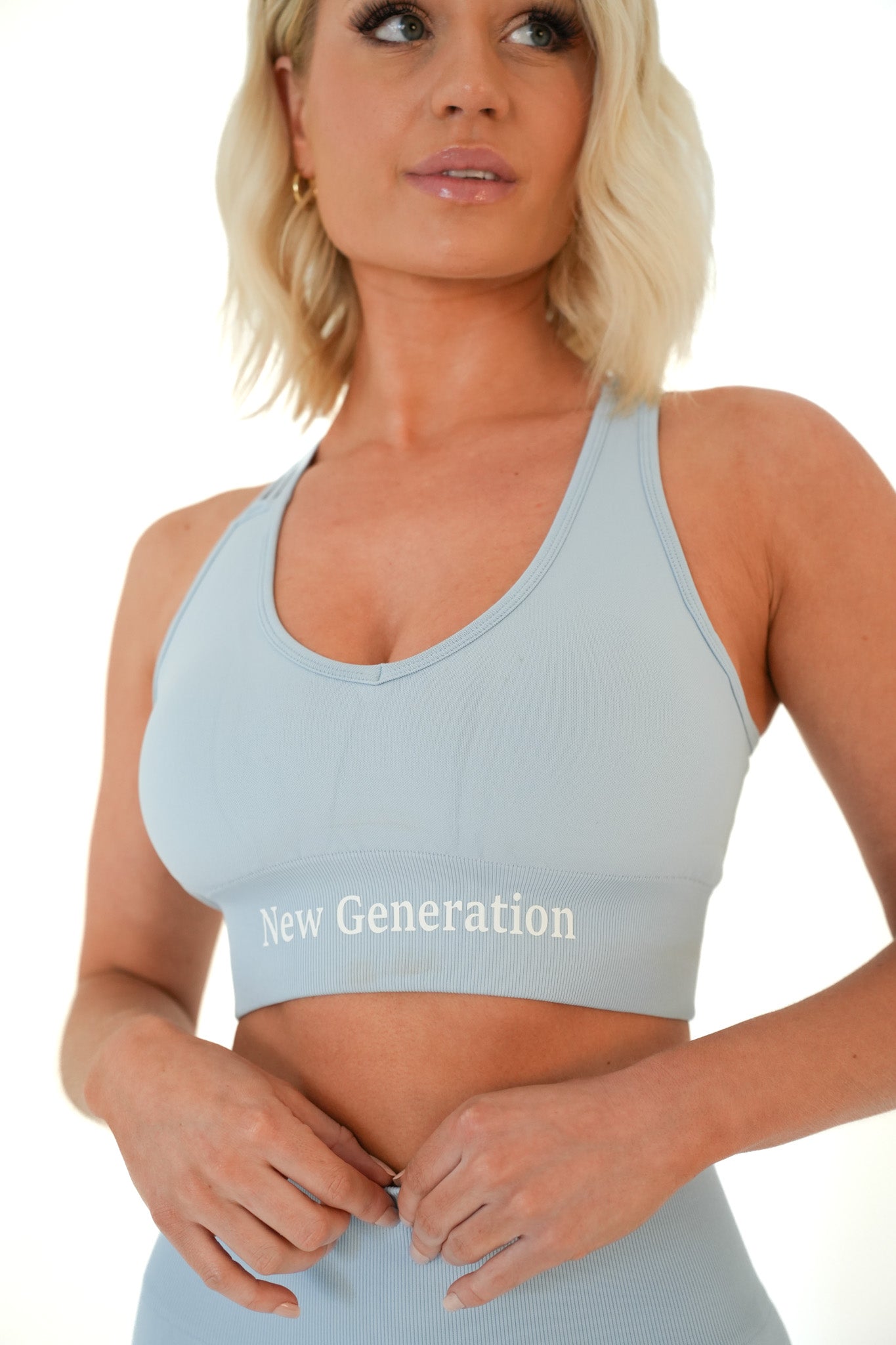 Gen 2 String back bra sky blue