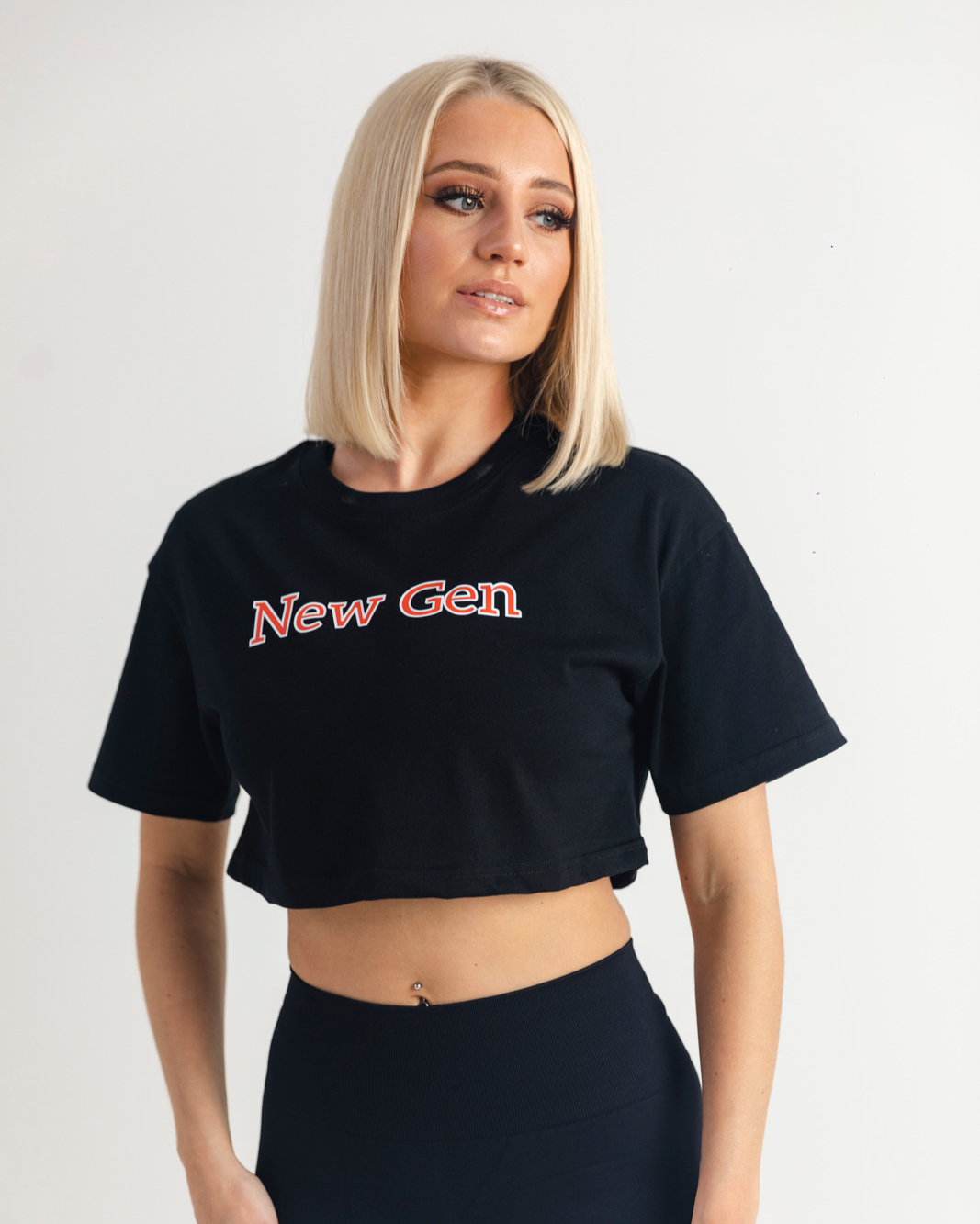 Gen 1 Cropped Oversized T-shirt Black