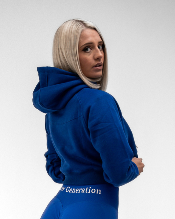 Gen 1 electric blue cropped hoodie